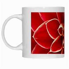 Red Dahila White Coffee Mug