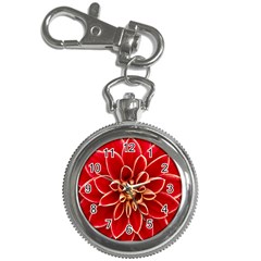 Red Dahila Key Chain Watch