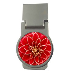 Red Dahila Money Clip (Round)