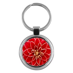 Red Dahila Key Chain (Round)