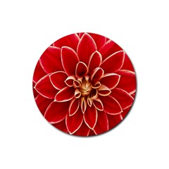 Red Dahila Drink Coasters 4 Pack (Round)