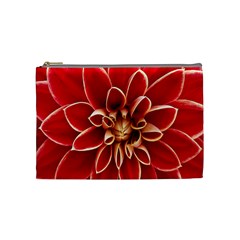 Red Dahila Cosmetic Bag (Medium)