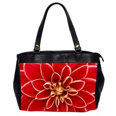 Red Dahila Oversize Office Handbag (Two Sides)