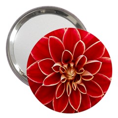 Red Dahila 3  Handbag Mirror