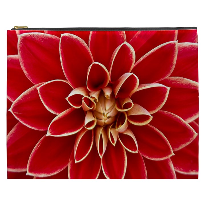 Red Dahila Cosmetic Bag (XXXL)