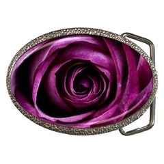 Deep Purple Rose Belt Buckle (oval) by Colorfulart23