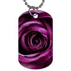 Deep Purple Rose Dog Tag (one Sided) by Colorfulart23