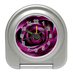 Deep Purple Rose Desk Alarm Clock by Colorfulart23