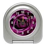 Deep Purple Rose Desk Alarm Clock Front