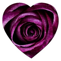 Deep Purple Rose Jigsaw Puzzle (heart)