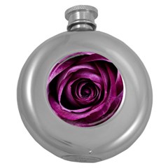 Deep Purple Rose Hip Flask (round)