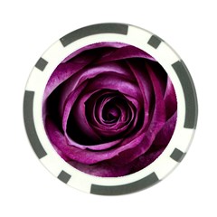 Deep Purple Rose Poker Chip