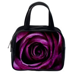 Deep Purple Rose Classic Handbag (One Side)