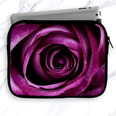 Deep Purple Rose Apple Ipad Zippered Sleeve