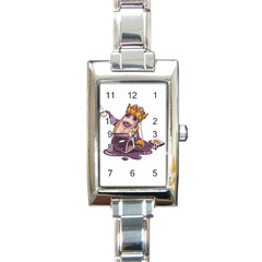 Royaltea Rectangular Italian Charm Watch