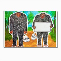 2 Yowie H,text & Furry In Outback, Postcard 4 x 6  (10 Pack) by creationtruth