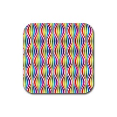 Rainbow Waves Drink Coaster (square)