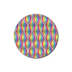 Rainbow Waves Drink Coasters 4 Pack (round)