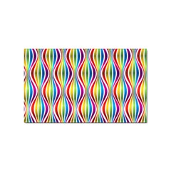 Rainbow Waves Sticker (rectangle) by Colorfulplayground