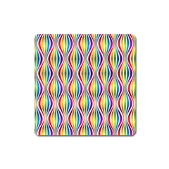 Rainbow Waves Magnet (square) by Colorfulplayground