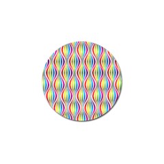 Rainbow Waves Golf Ball Marker by Colorfulplayground