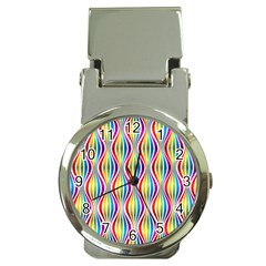 Rainbow Waves Money Clip With Watch by Colorfulplayground