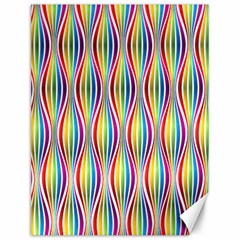 Rainbow Waves Canvas 12  X 16  (unframed) by Colorfulplayground