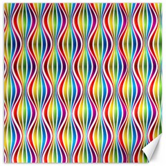 Rainbow Waves Canvas 20  X 20  (unframed)