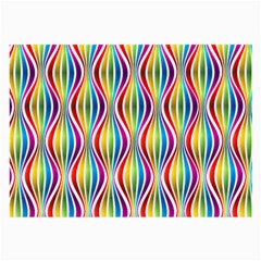 Rainbow Waves Glasses Cloth (large, Two Sided) by Colorfulplayground