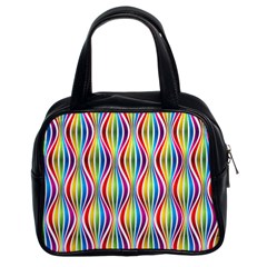 Rainbow Waves Classic Handbag (two Sides) by Colorfulplayground