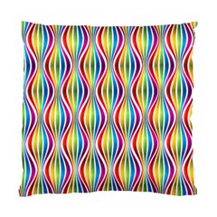 Rainbow Waves Cushion Case (two Sided)  by Colorfulplayground