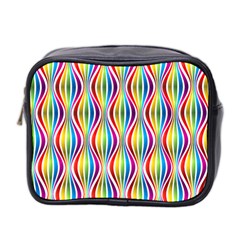 Rainbow Waves Mini Travel Toiletry Bag (two Sides)