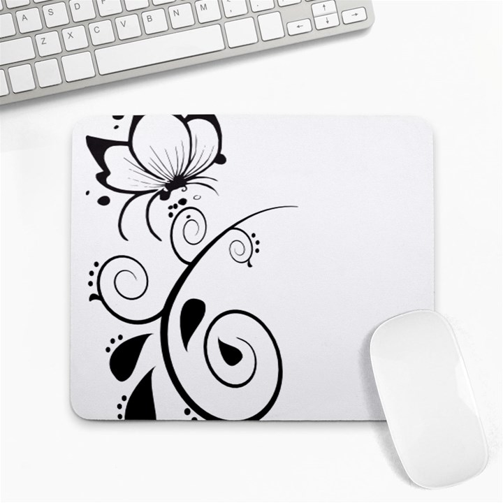 Floral Butterfly Design Large Mouse Pad (Rectangle)