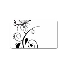 Floral Butterfly Design Magnet (name Card) by OneStopGiftShop