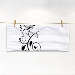 Floral Butterfly Design Hand Towel