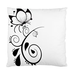 Floral Butterfly Design Cushion Case (two Sided) 