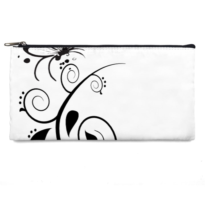 Floral Butterfly Design Pencil Case