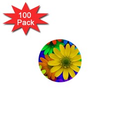 Gerbera Daisies 1  Mini Button (100 Pack)