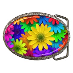 Gerbera Daisies Belt Buckle (oval)