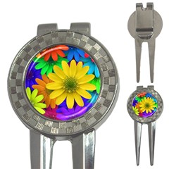 Gerbera Daisies Golf Pitchfork & Ball Marker