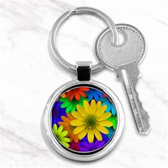 Gerbera Daisies Key Chain (round) by StuffOrSomething