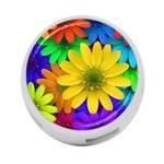 Gerbera Daisies 4-Port USB Hub (Two Sides) Front