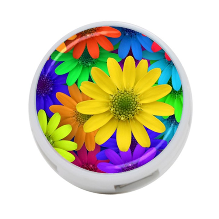 Gerbera Daisies 4-Port USB Hub (Two Sides)