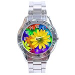 Gerbera Daisies Stainless Steel Watch Front