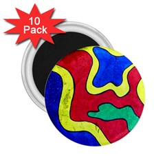 Abstract 2 25  Button Magnet (10 Pack)