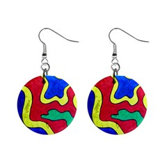 Abstract Mini Button Earrings by Siebenhuehner