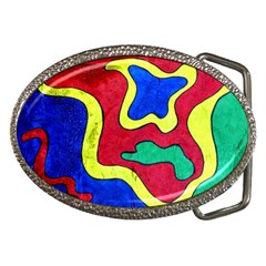 Abstract Belt Buckle (oval) by Siebenhuehner