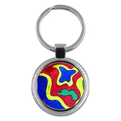 Abstract Key Chain (round) by Siebenhuehner