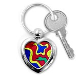 Abstract Key Chain (Heart) Front