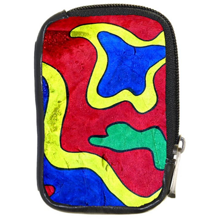 Abstract Compact Camera Leather Case